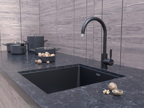 Смеситель для кухни Paulmark HOLSTEIN Ho212063-AN на мойку черный - фото 3